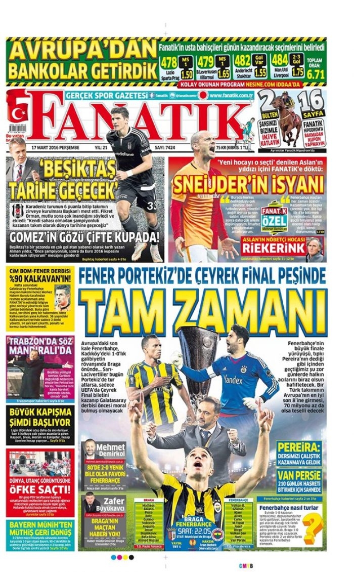 Günün gazete manşetleri - 17 Mart 2016
