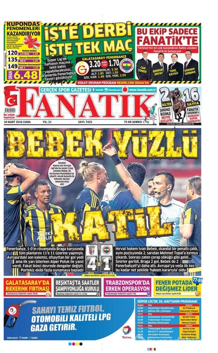 Günün gazete manşetleri - 18 Mart 2016