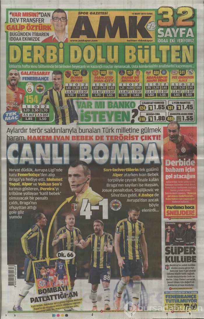 Günün gazete manşetleri - 18 Mart 2016