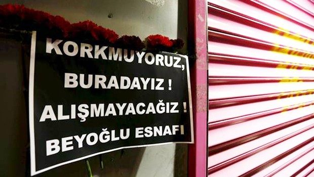 Beyoğlu esnafı: "Korkmuyoruz, buradayız, alışmayacağız"