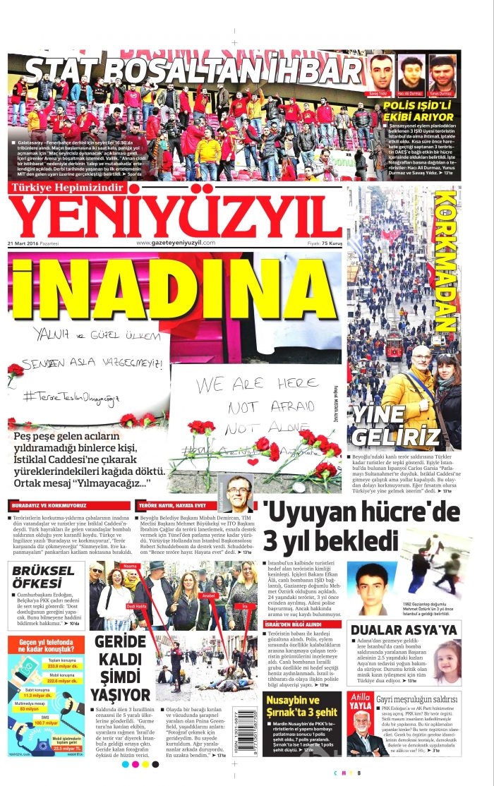 Gazete manşetleri 21.03.2016