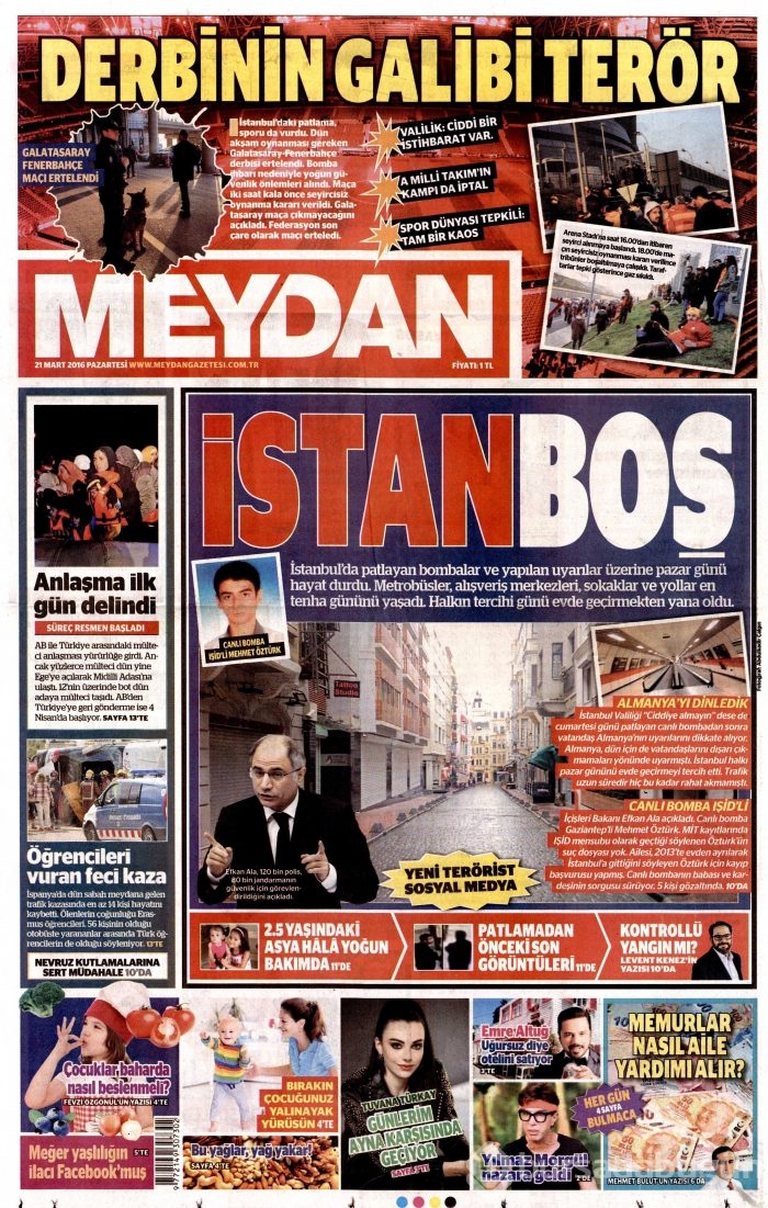 Gazete manşetleri 21.03.2016