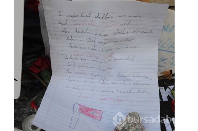 Patlama yerine bırakılan mektuplar
