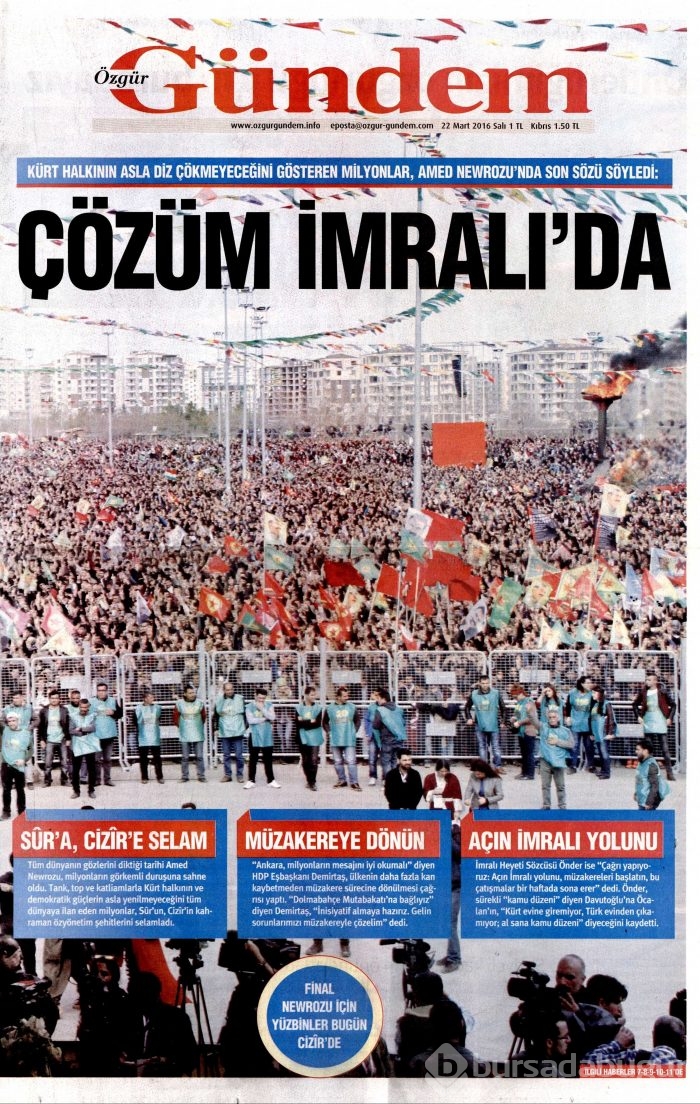 Gazete manşetleri (22.03.2016)