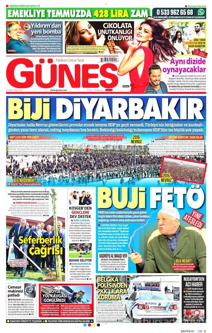 Gazete manşetleri (22.03.2016)
