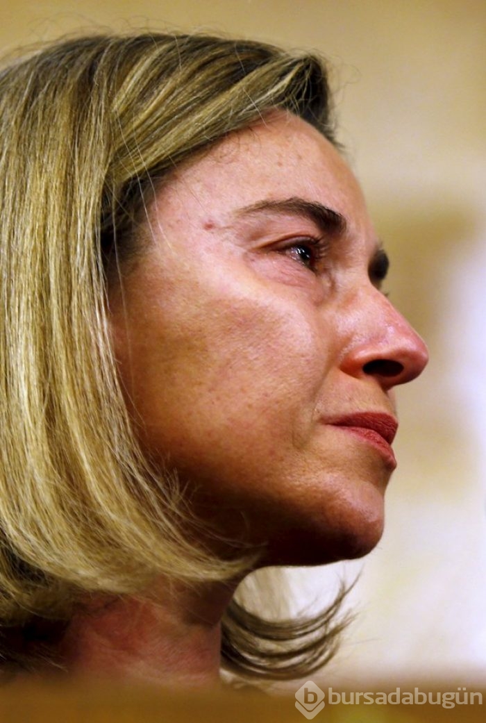Avrupa'nın en üst yetkilisi Mogherini gözyaşlarını tutamadı