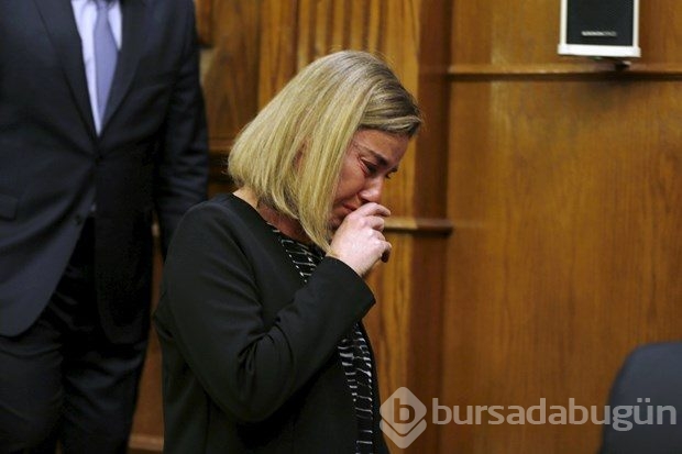 Avrupa'nın en üst yetkilisi Mogherini gözyaşlarını tutamadı