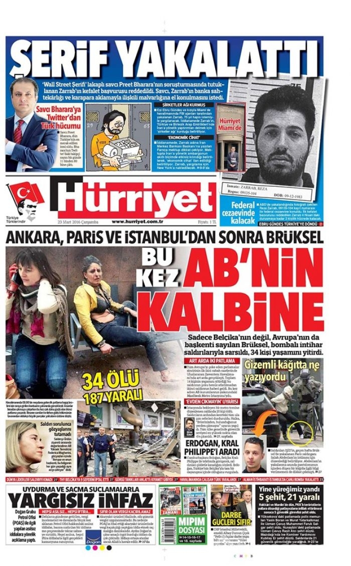 Günün gazete manşetleri - 23 Mart 2016
