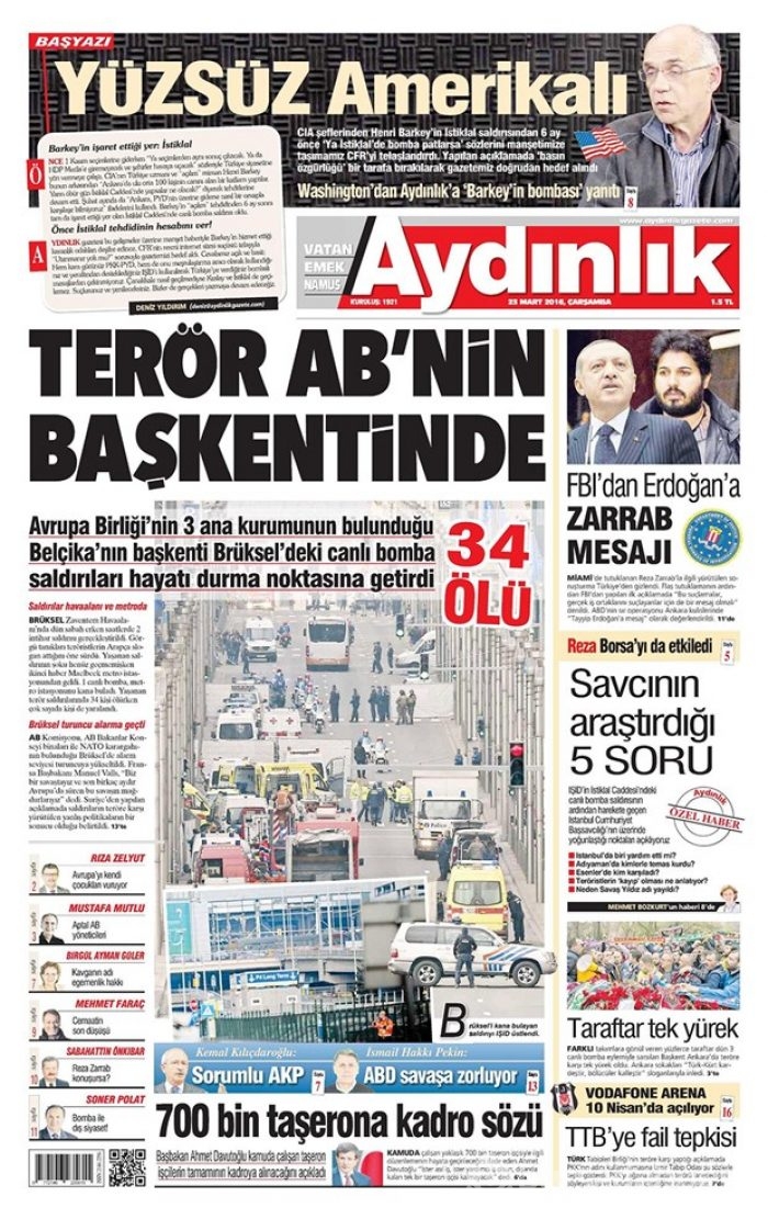 Günün gazete manşetleri - 23 Mart 2016
