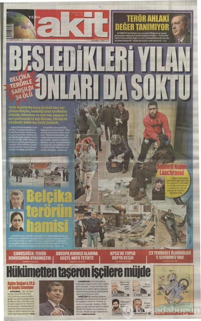 Günün gazete manşetleri - 23 Mart 2016
