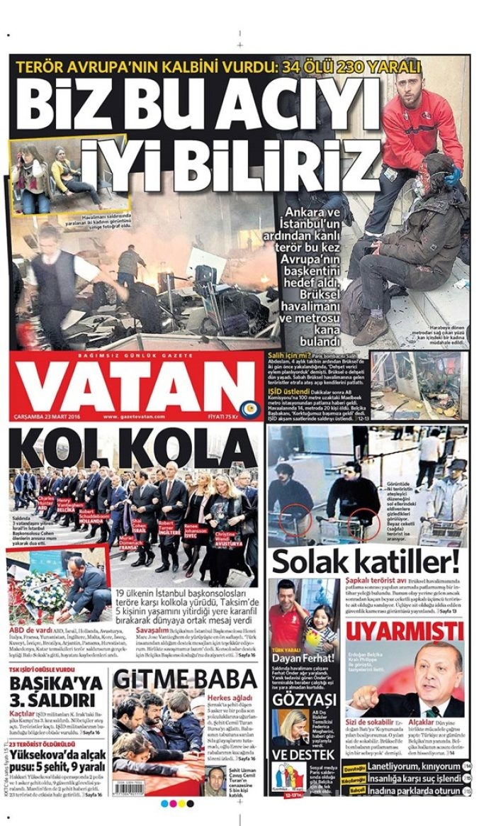 Günün gazete manşetleri - 23 Mart 2016
