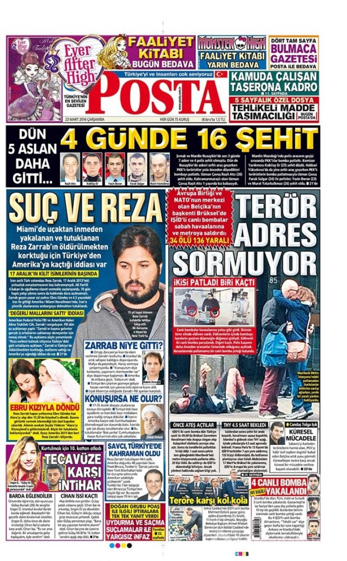 Günün gazete manşetleri - 23 Mart 2016
