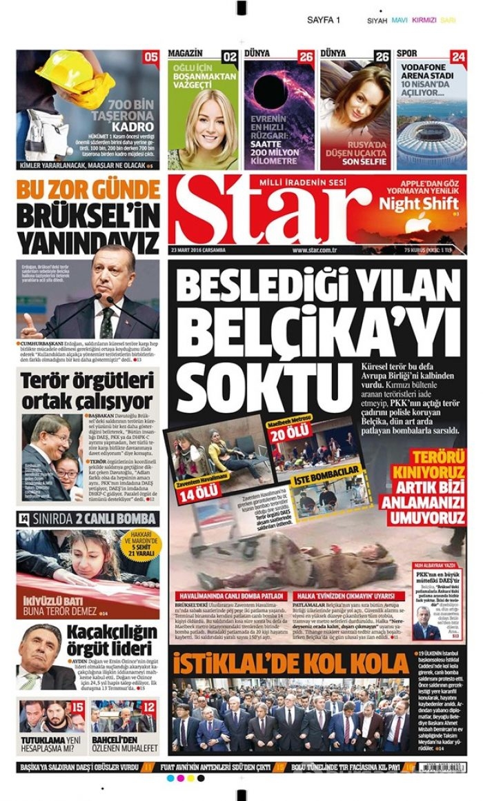 Günün gazete manşetleri - 23 Mart 2016
