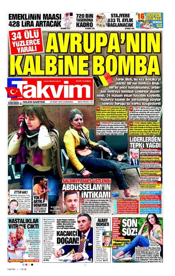 Günün gazete manşetleri - 23 Mart 2016
