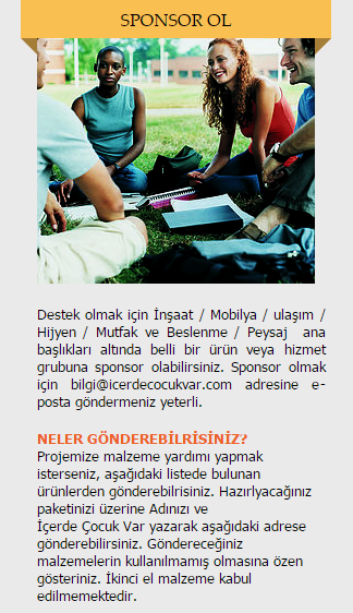 'İçerde çocuk var' projesi desteklerinizi bekliyor