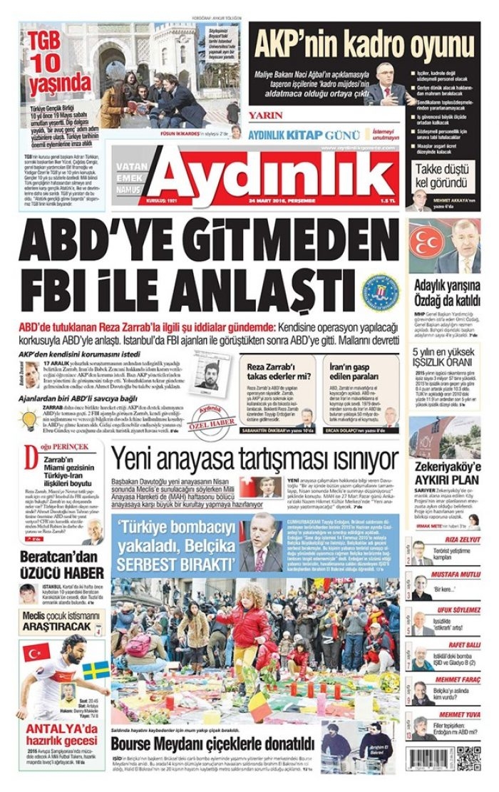 Günün gazete manşetleri - 24 Mart 2016
