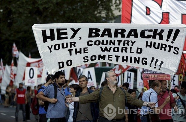 Arjantin'de Obama protestosu

