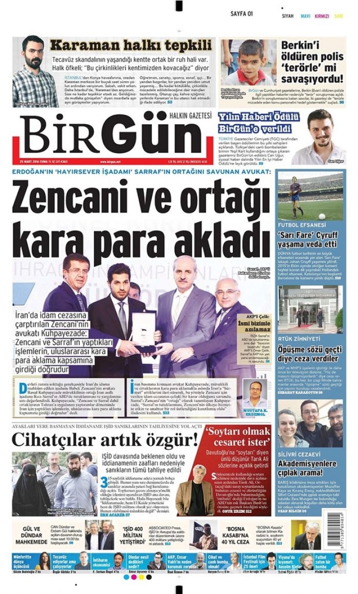Günün gazete manşetleri - 25 Mart 2016
