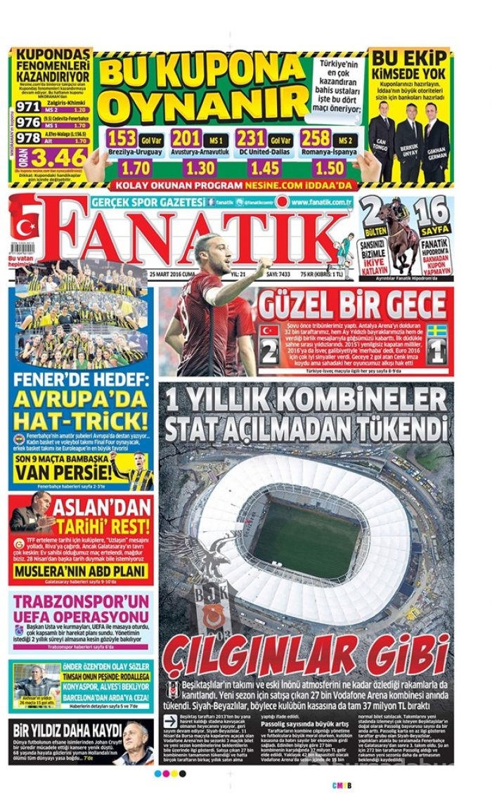 Günün gazete manşetleri - 25 Mart 2016
