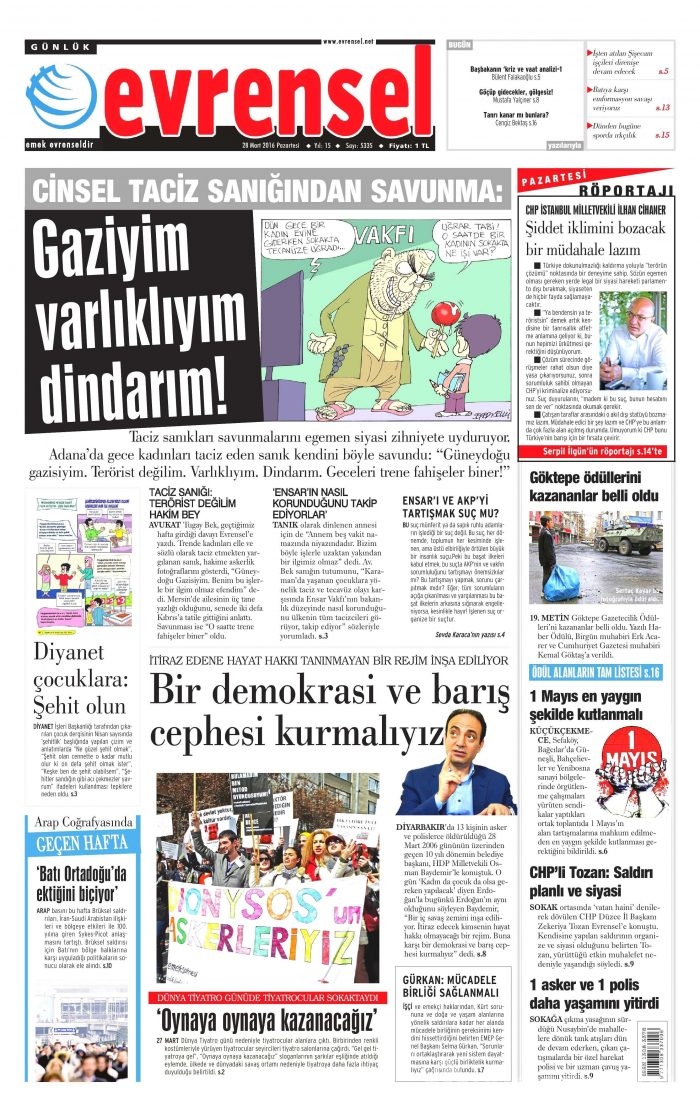 Gazete manşetleri (28.03.2016)