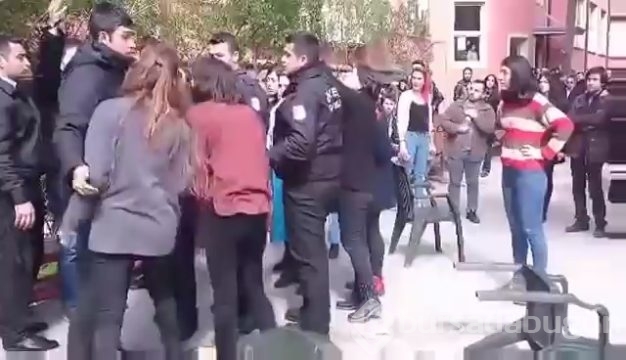 Üniversitede taciz ve tehdit dayağı!