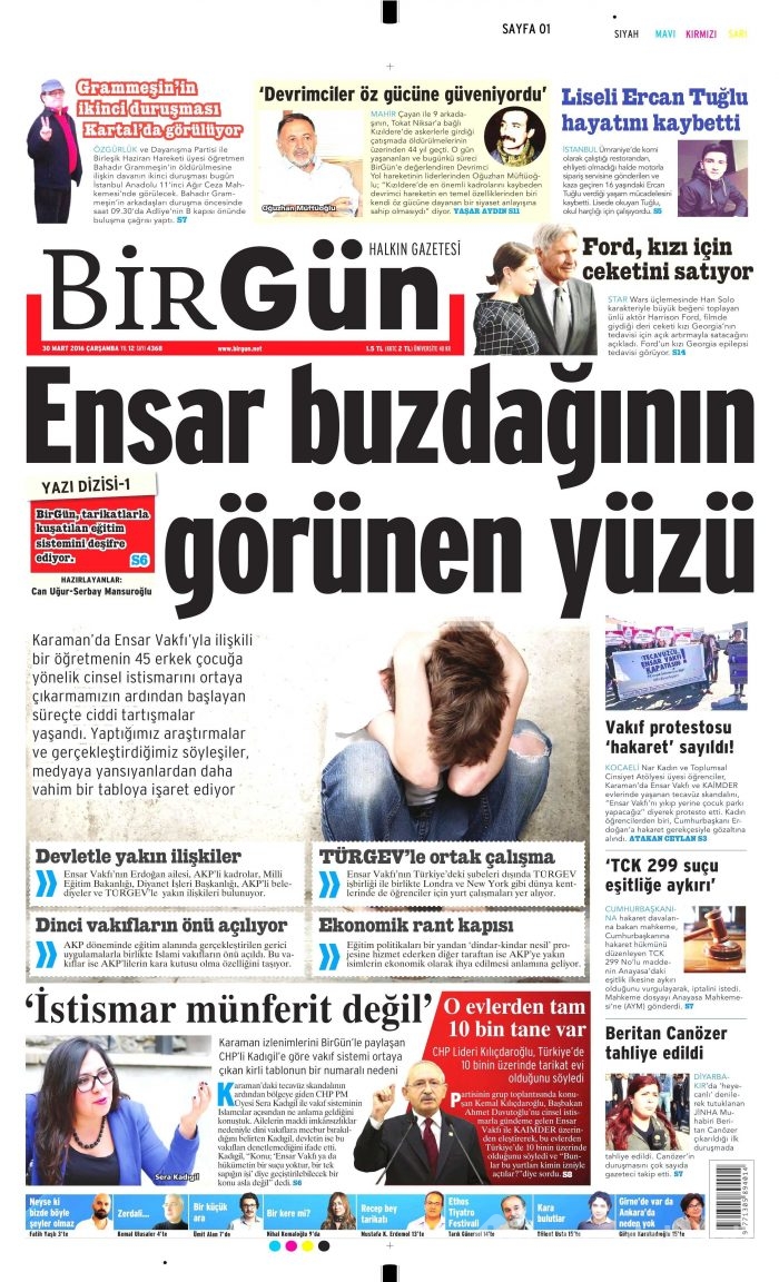 Gazete manşetleri (30 Mart 2016)