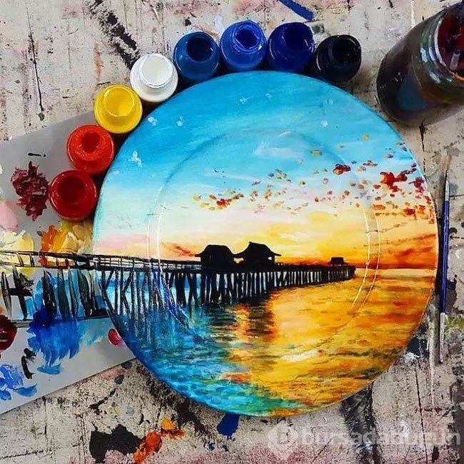 Tabak üzerinde muhteşem sanat