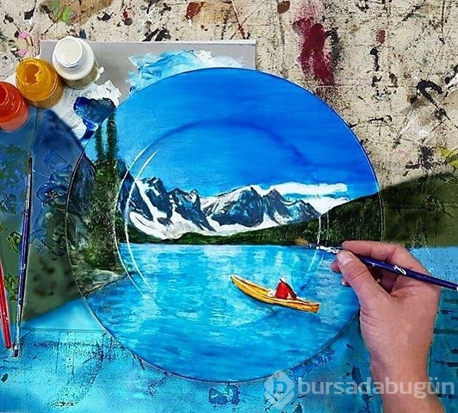 Tabak üzerinde muhteşem sanat