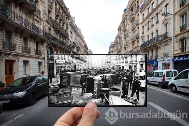 Paris'in geçmişi ve bugünü aynı karede
