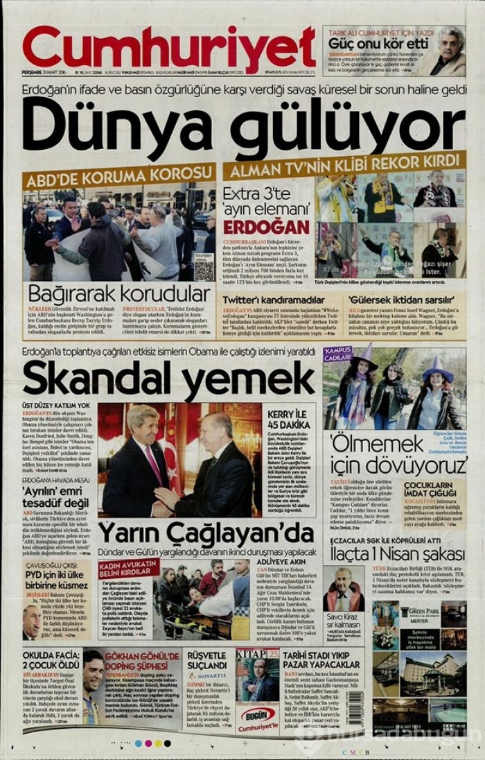 Günün gazete manşetleri - 31 Mart 2016