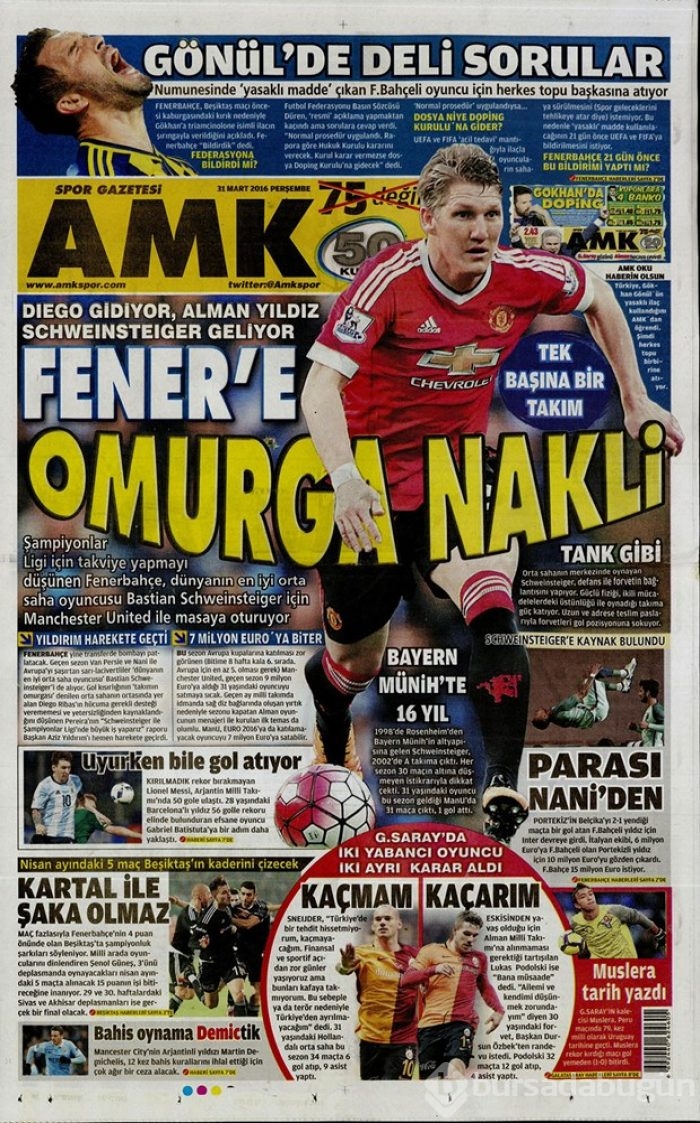 Günün gazete manşetleri - 31 Mart 2016