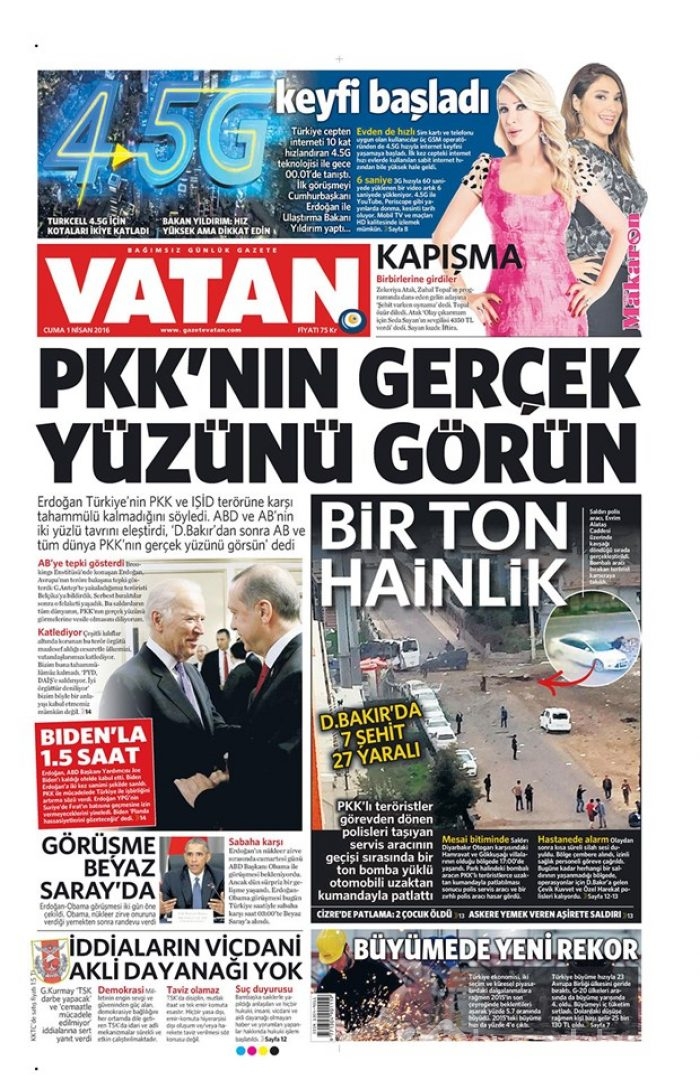 Günün gazete manşetleri - 1 Nisan 2016
