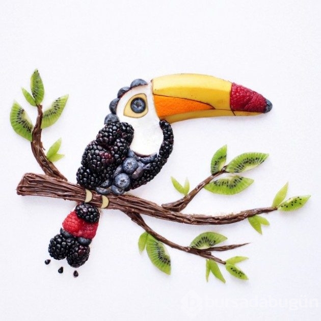 &#8203;20 fotoğrafla yiyeceklerden yapılmış sanat eserleri

