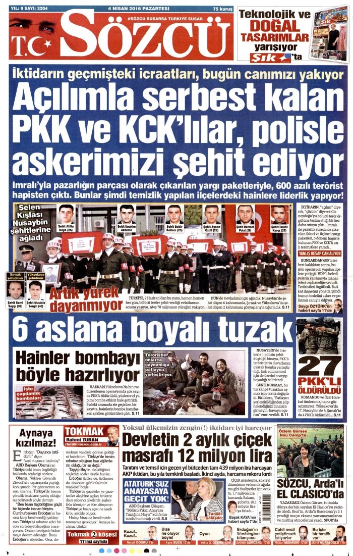 4 Nisan gazete manşetleri