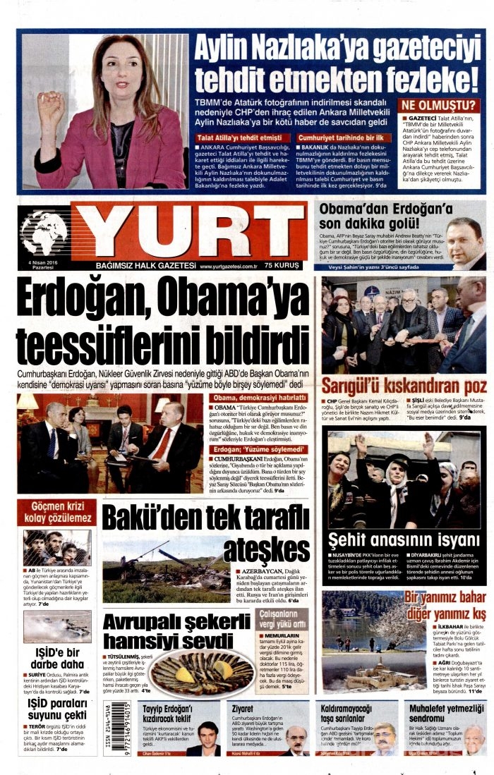 4 Nisan gazete manşetleri