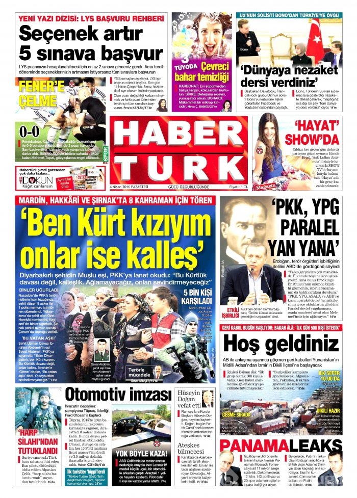 4 Nisan gazete manşetleri