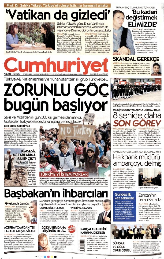 4 Nisan gazete manşetleri