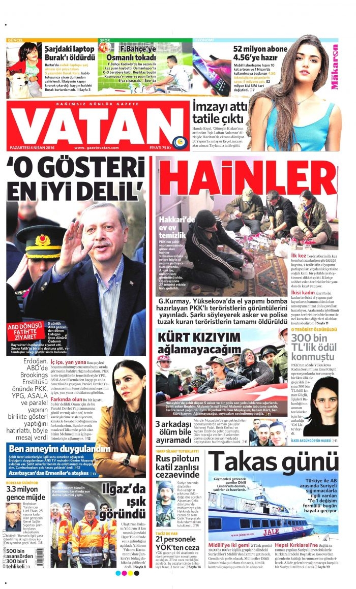 4 Nisan gazete manşetleri