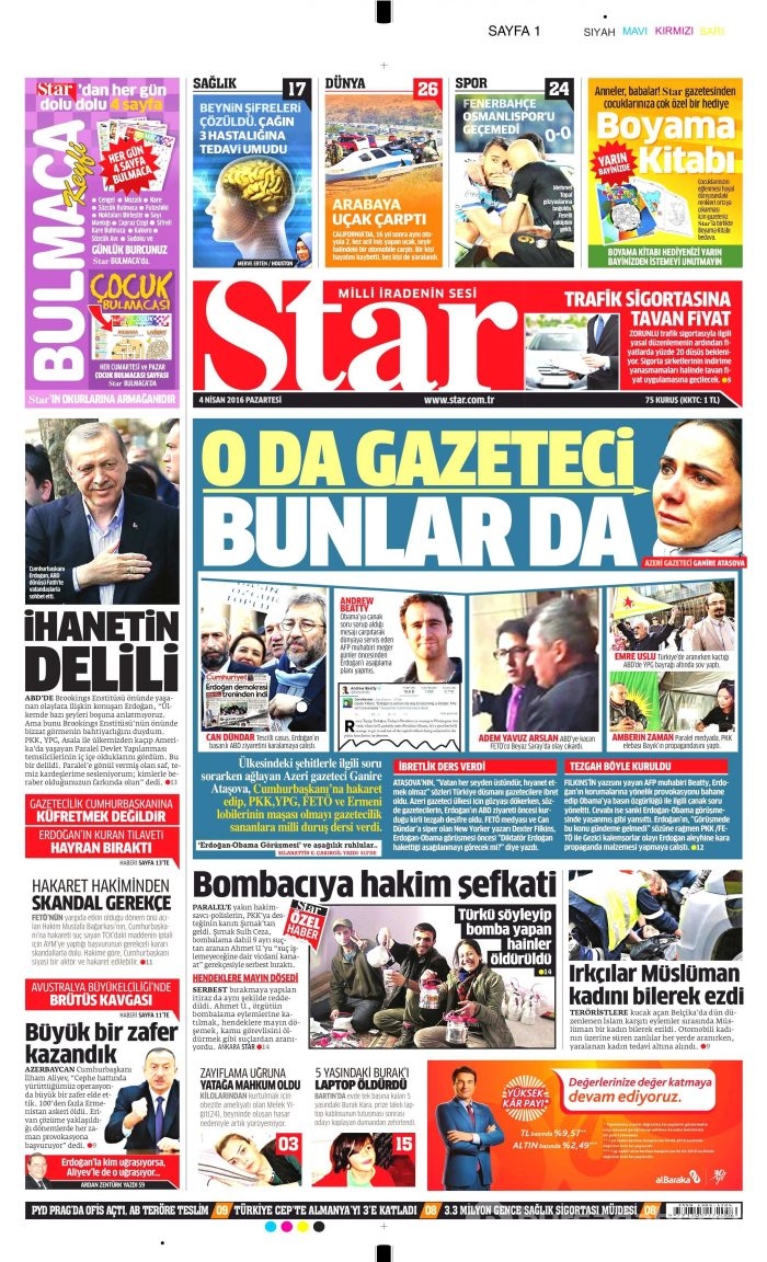 4 Nisan gazete manşetleri