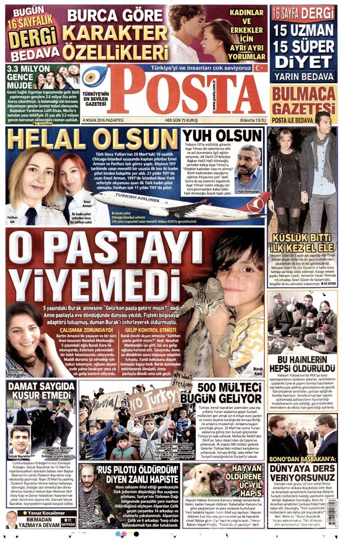 4 Nisan gazete manşetleri