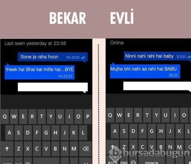 Bekar ile evli erkeğin farkı!