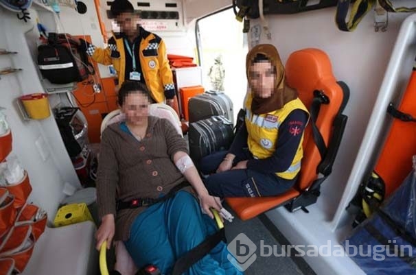 Hamile kadın böyle hastaneye götürüldü