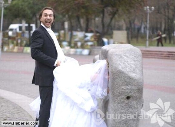 Yok artık dedirten düğün fotoğrafları