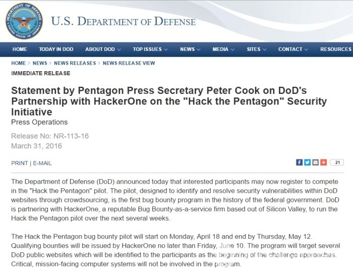 Pentagon sitesine saldıranlara 150 bin dolar verecek