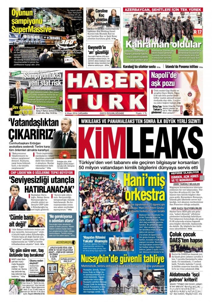 Günün gazete manşetleri - 6 Nisan 2016
