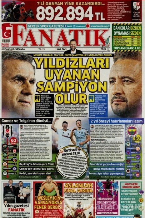 Günün gazete manşetleri - 6 Nisan 2016
