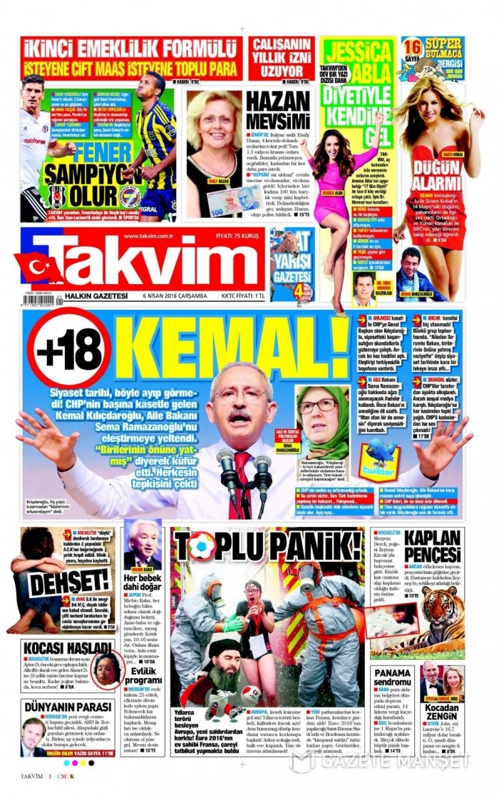 Günün gazete manşetleri - 6 Nisan 2016
