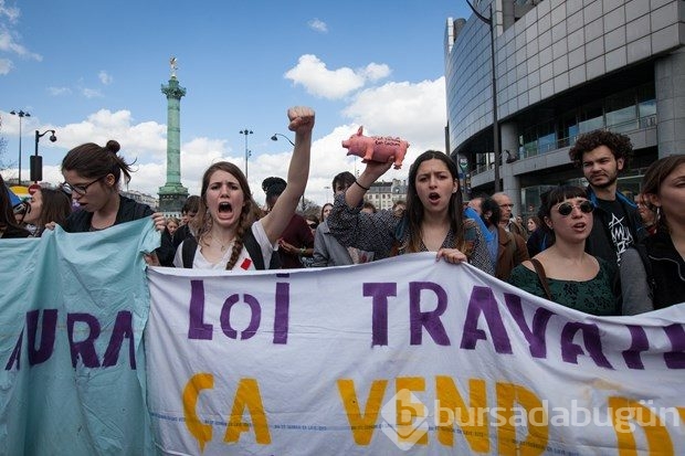 Fransa'da çalışma yasa tasarısı protestoları
