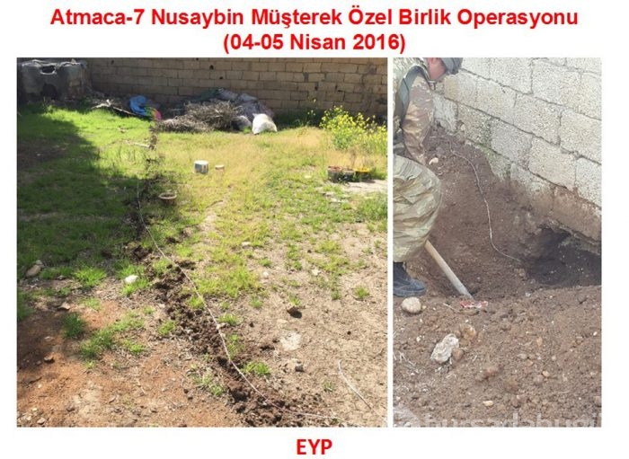 Nusaybin'de patlayıcılar özel birlik tarafından tespit edilerek, imha ediliyor	
