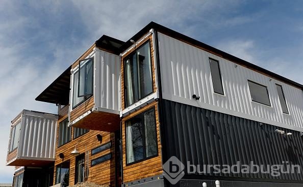 Konteynerden villa yaptılar
